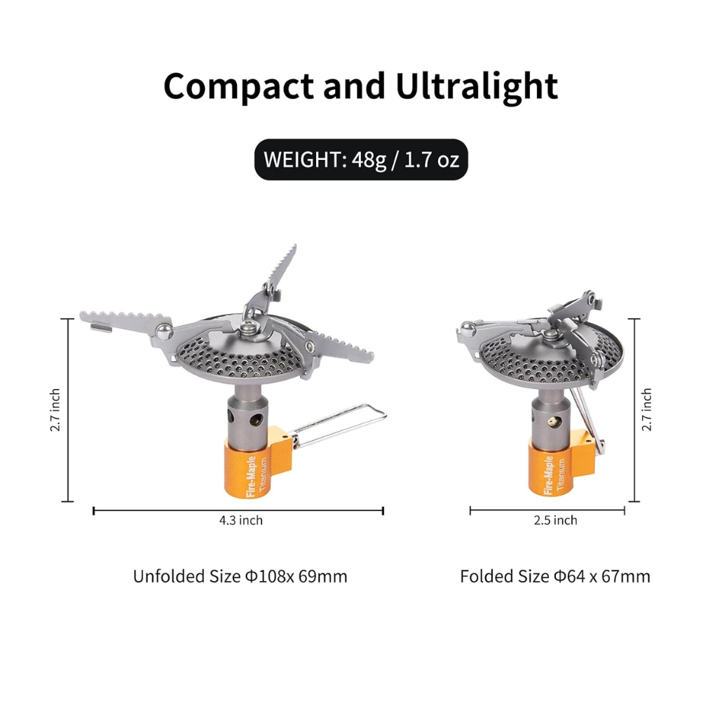 FMS -116T Titanium Gas Stove | 1.7oz | 2300W