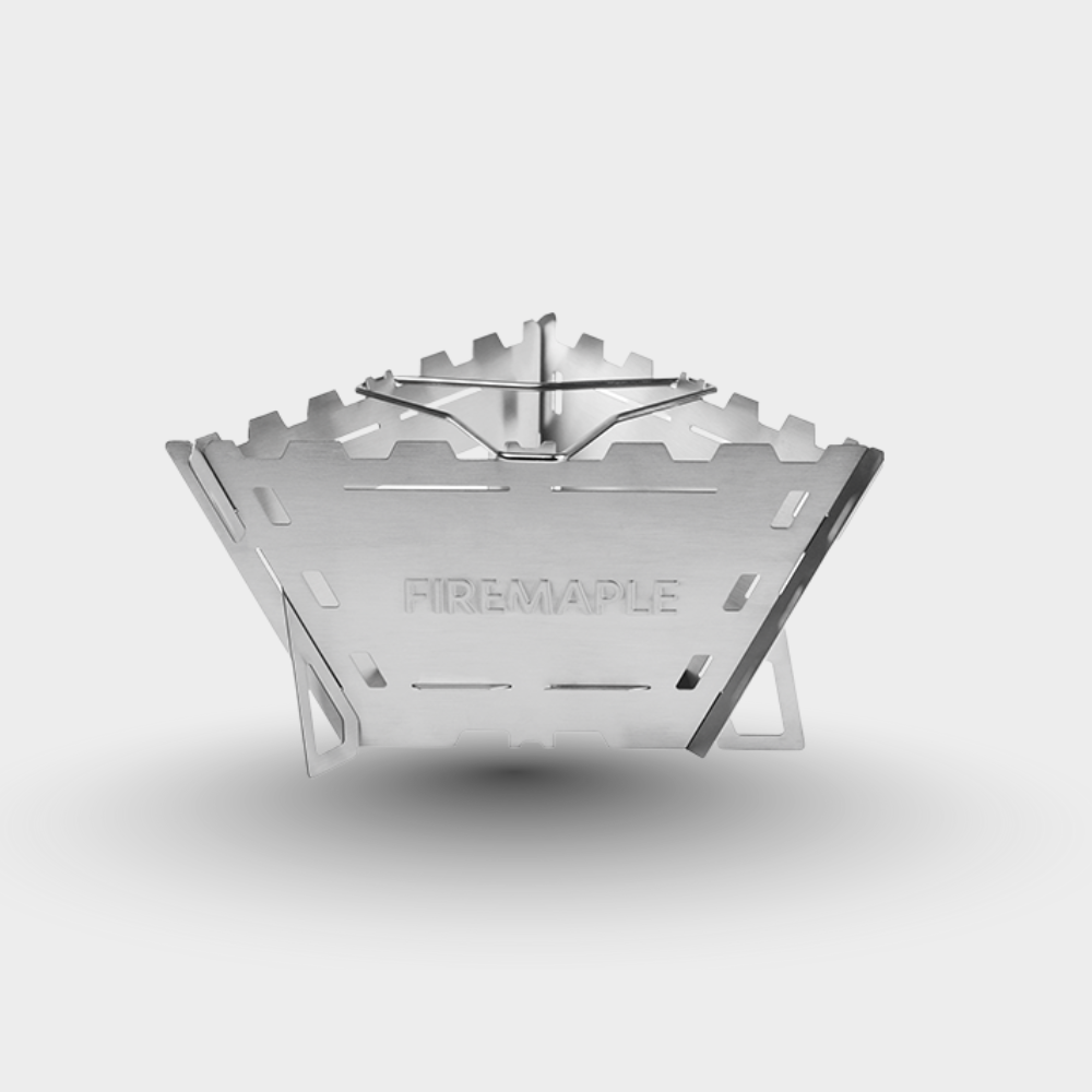 Metal fire pit with 'Firemaple' branding on a white background#color_triangle_version