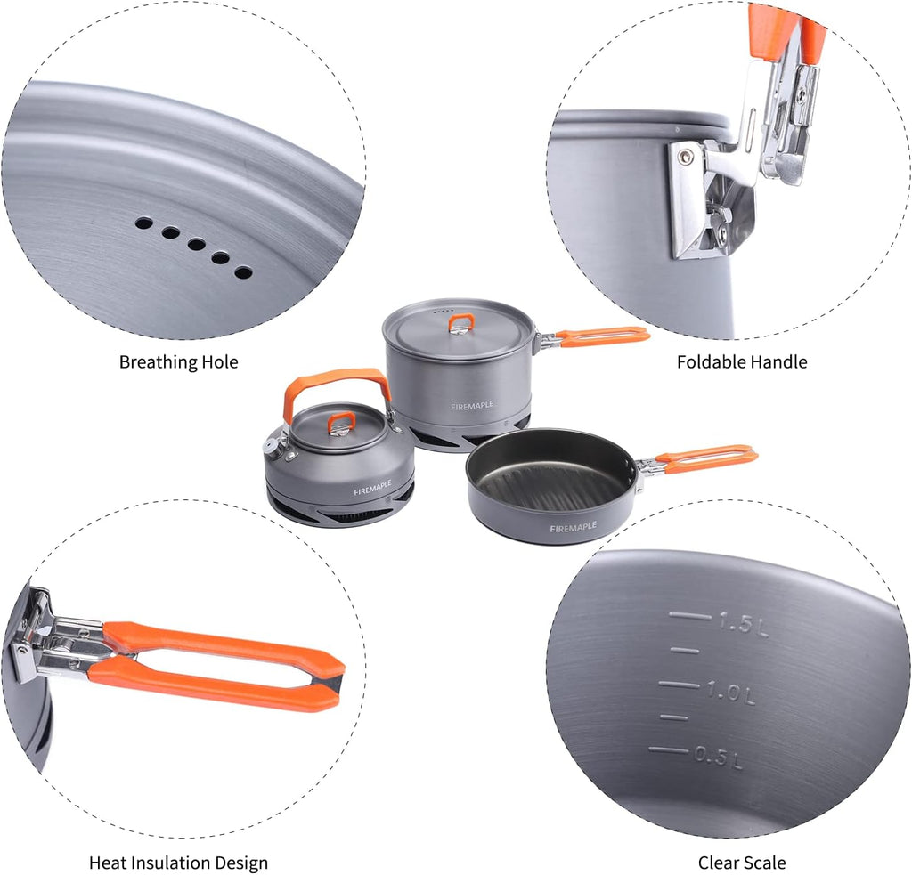 Fast Heat Cookware Feast Heat-exchanger Aluminum Cookware | Car Camping Set | FireMaple ...