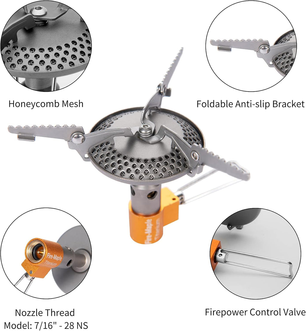 FMS -116T Titanium Gas Stove | 1.7oz | 2300W