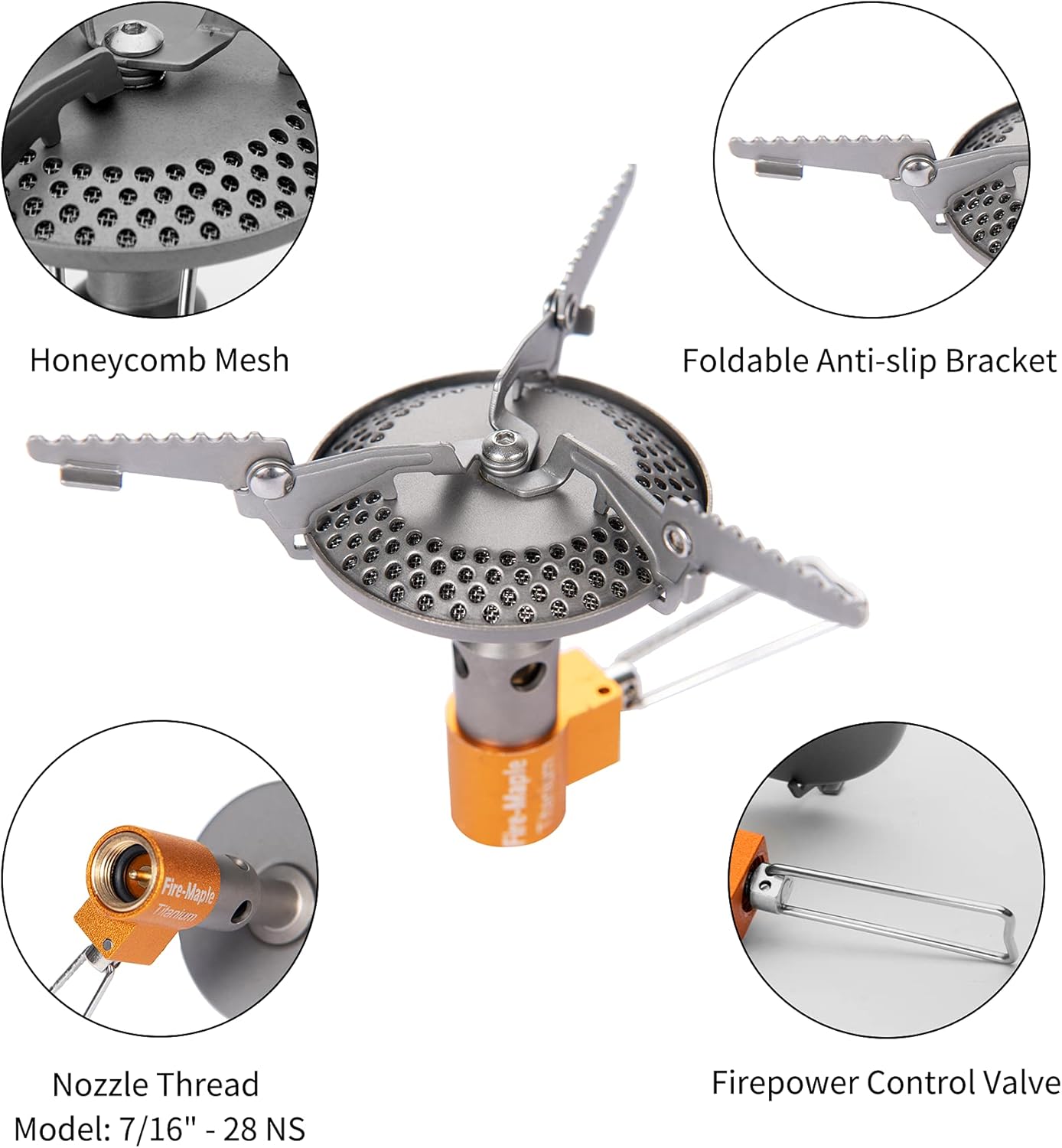 FMS -116T Titanium Gas Stove | 1.7oz | 2300W
