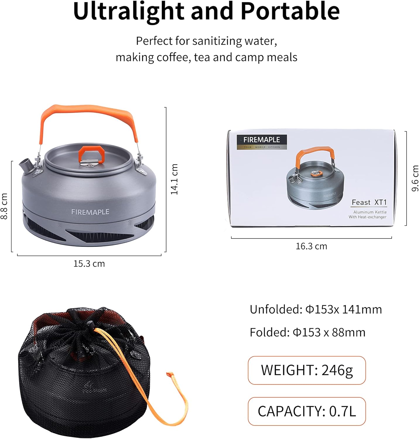 Feast XT1 Aluminum Kettle | 0.8L