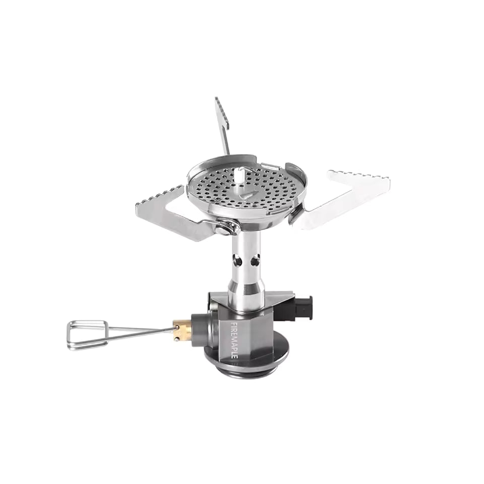 Portable camping stove with a white background #color_pressure_regulated