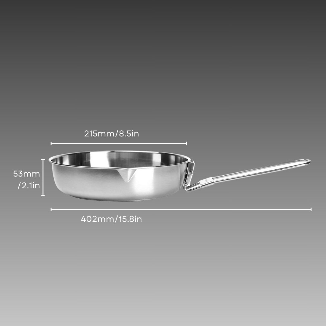 Antarcti 8" Frypan Stainless Steel Cookware - Fire Maple