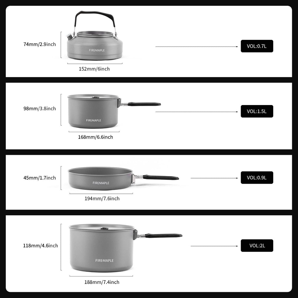 Feast 4 Aluminum Cookware - Fire Maple#color_black