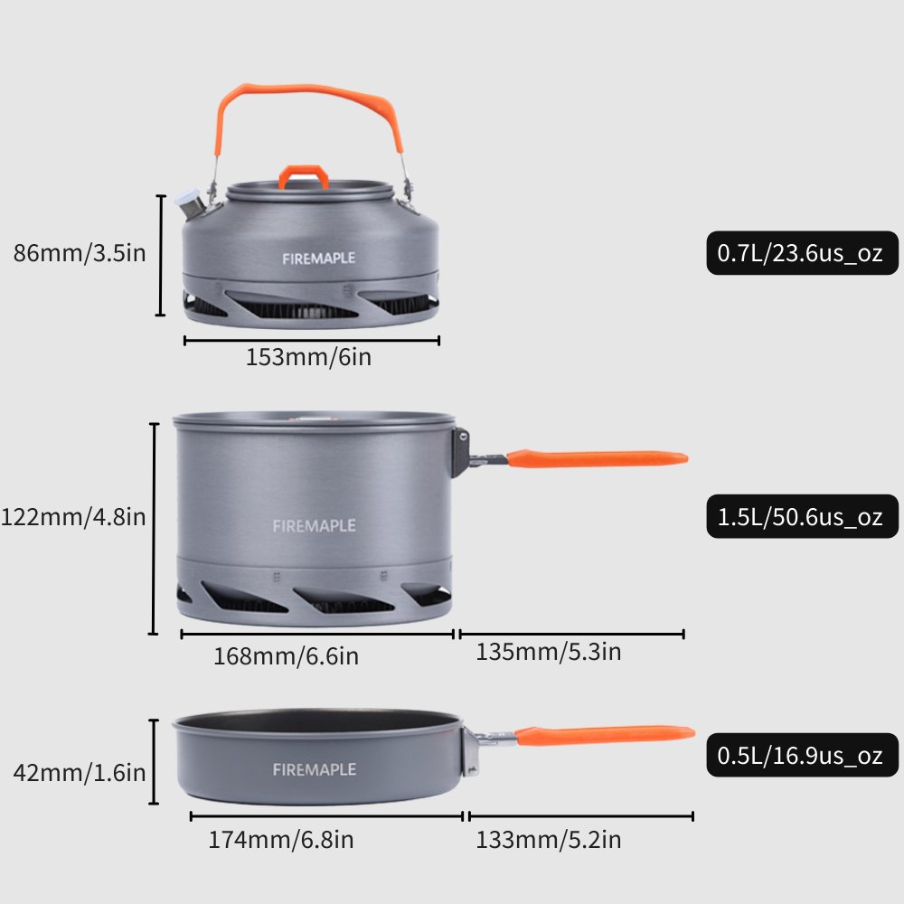Feast Heat - exchanger Aluminum Cookware - Fire Maple