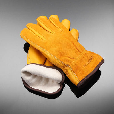 Gingko Cowhide leather Work Gloves - Fire Maple