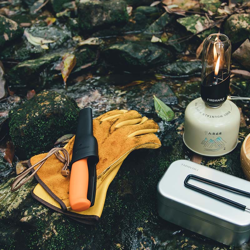 Gingko Cowhide leather Work Gloves - Fire Maple