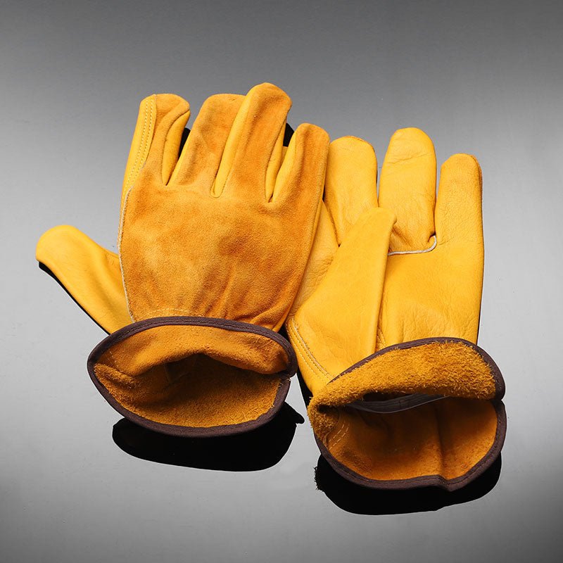 Gingko Cowhide leather Work Gloves - Fire Maple