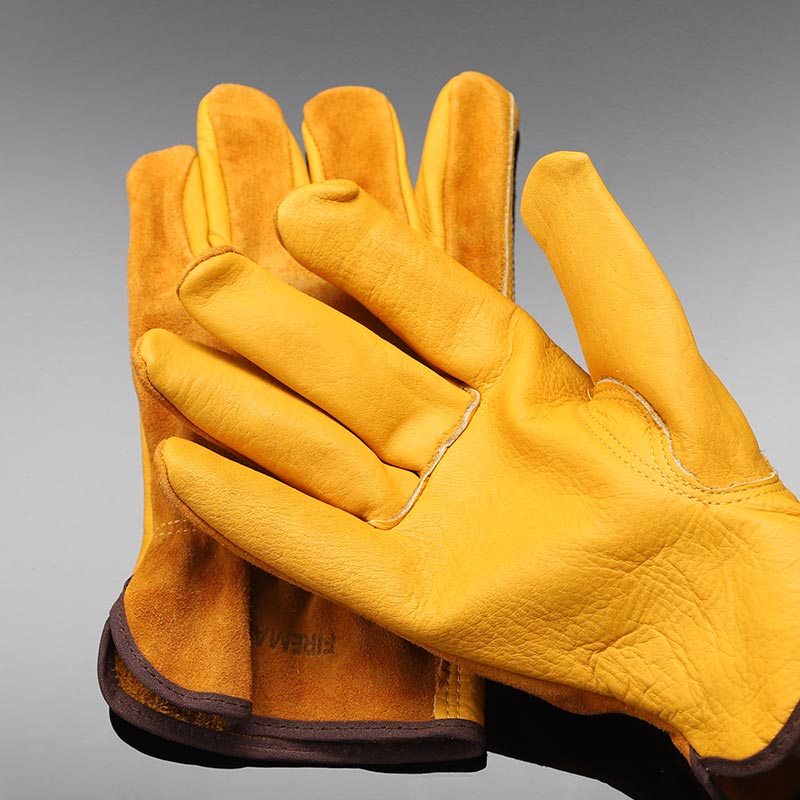 Gingko Cowhide leather Work Gloves - Fire Maple