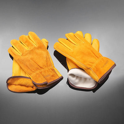 Gingko Cowhide leather Work Gloves - Fire Maple