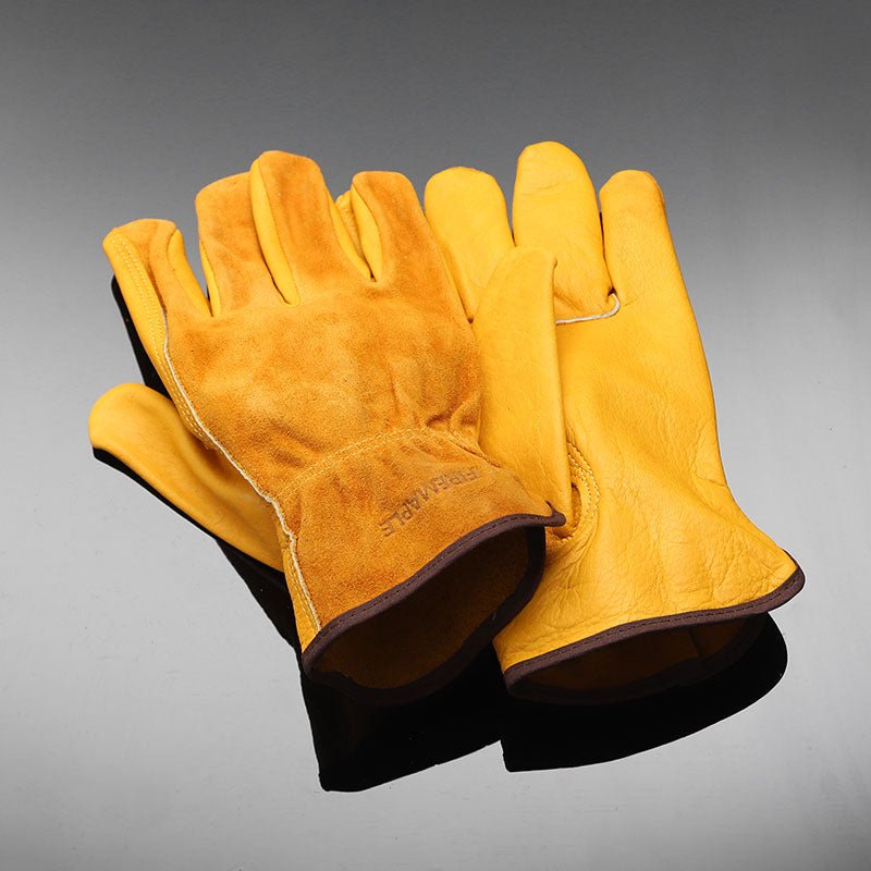 Gingko Cowhide leather Work Gloves - Fire Maple