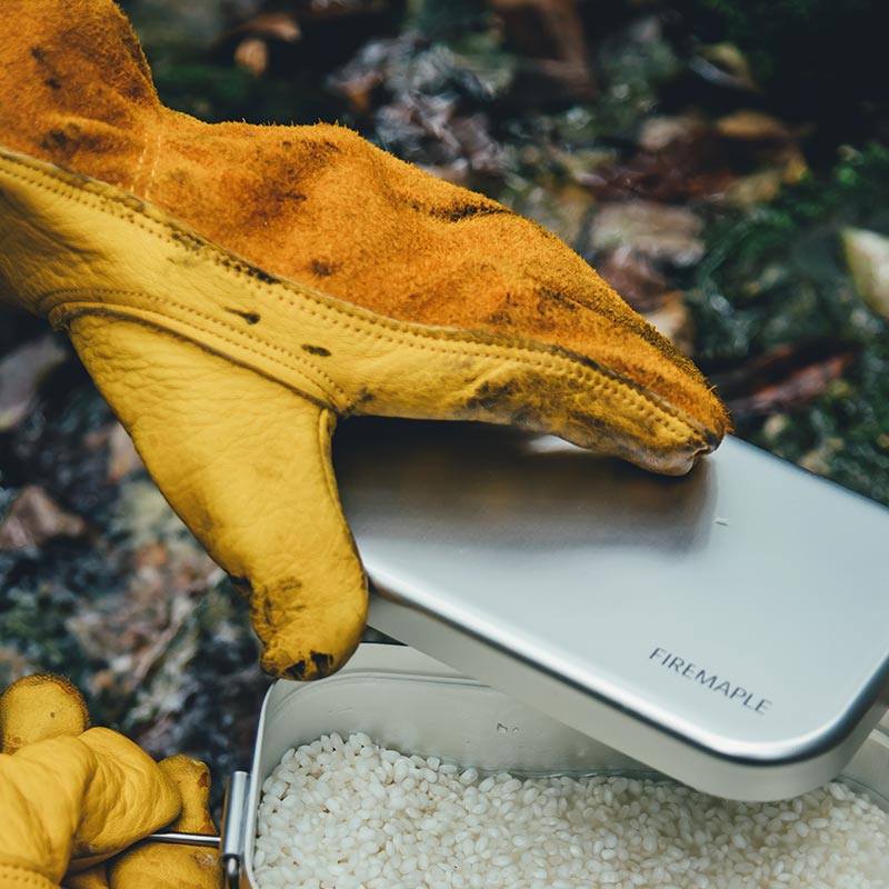 Gingko Cowhide leather Work Gloves - Fire Maple