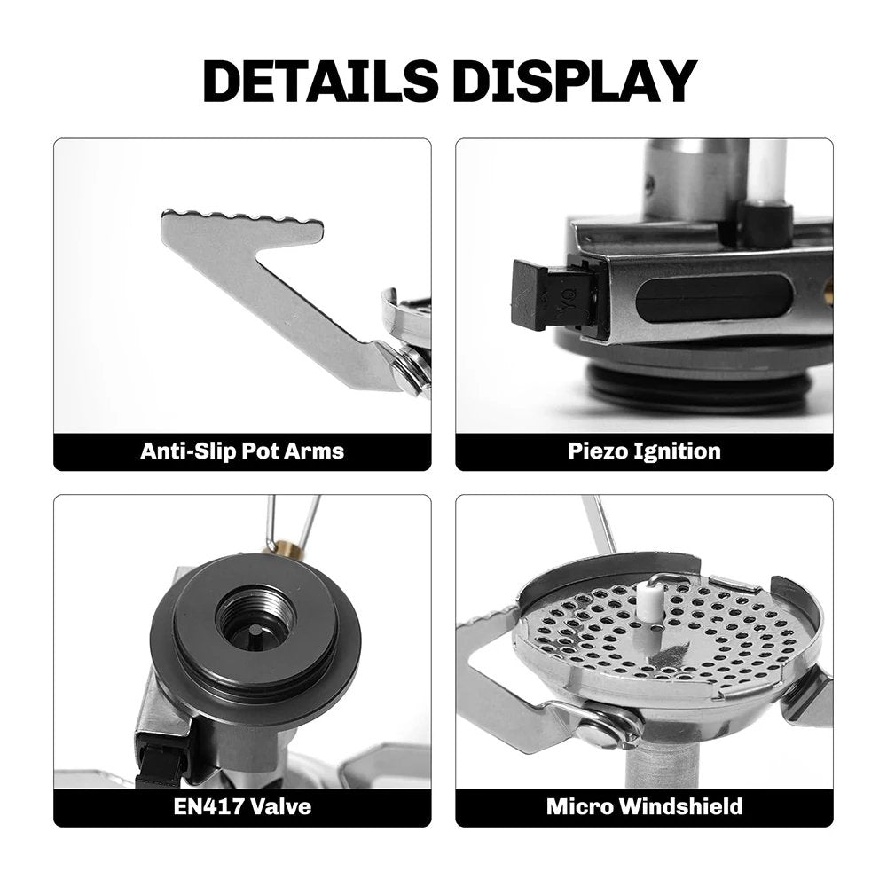 GreenPeak Gas Stove with Electric Ignition | 3oz |2800W - Fire Maple #color_standard