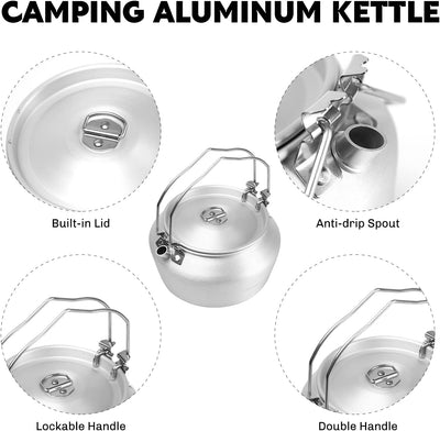 Nimbus 1.2L Aluminum Kettles - Fire Maple