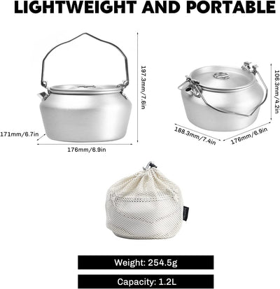 Nimbus 1.2L Aluminum Kettles - Fire Maple