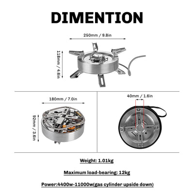 Saturn Gas Stove with Preheat Tube - Fire Maple