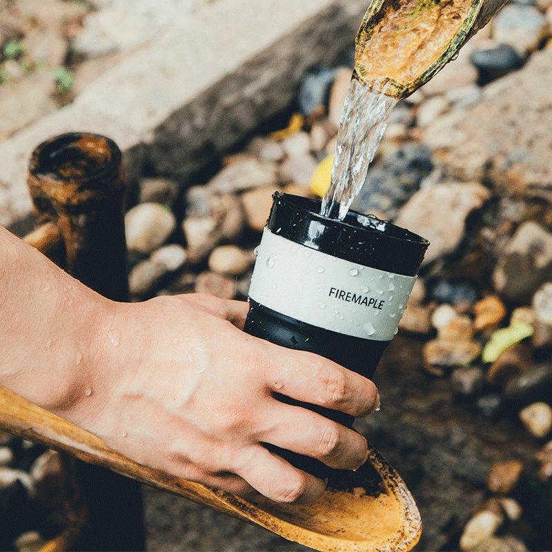 Silicone Collapsible Coffee Cup 350ml - Fire Maple