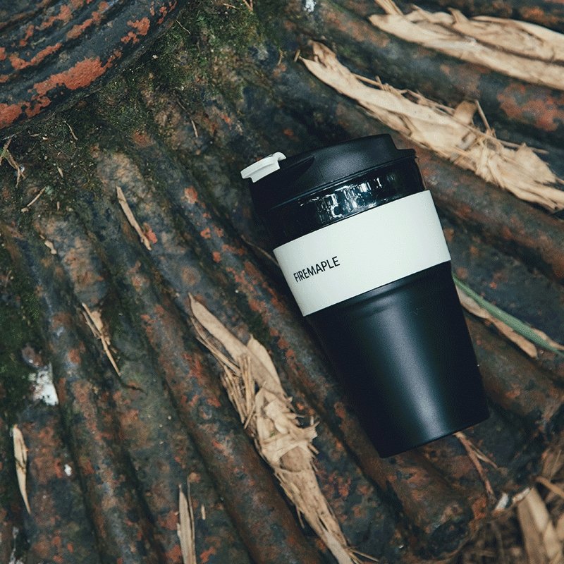 Silicone Collapsible Coffee Cup 350ml - Fire Maple