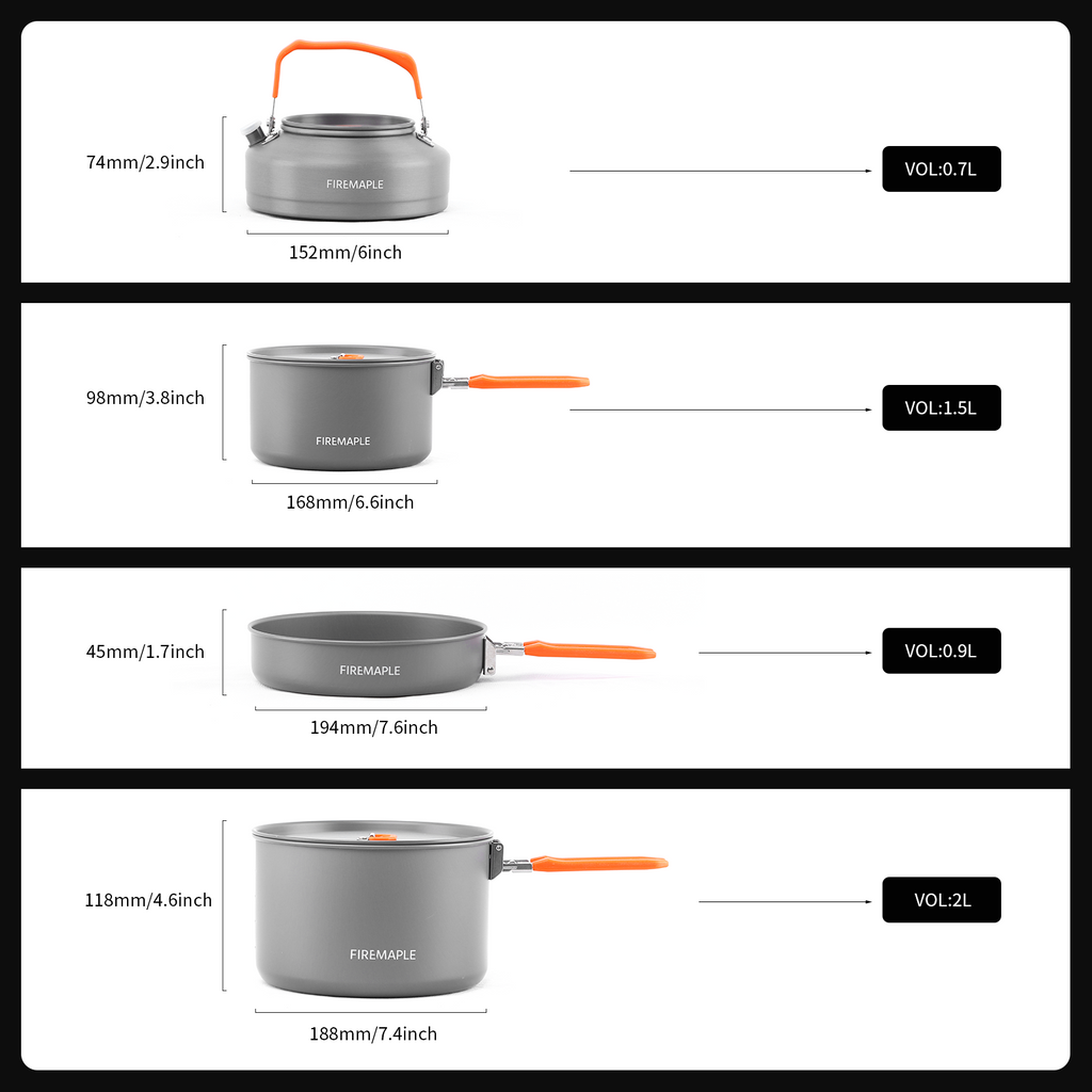Feast 4 Aluminum Cookware - Fire Maple#color_orange