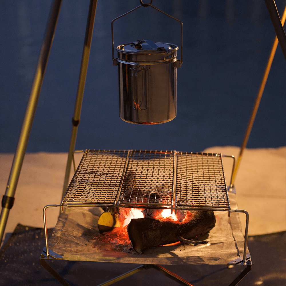 Grill Pilable Titane Origin Outdoors bivouac randonnée bushcraft léger Grill Pilable Titane Origin Outdoors bivouac randonnée bushcraft léger