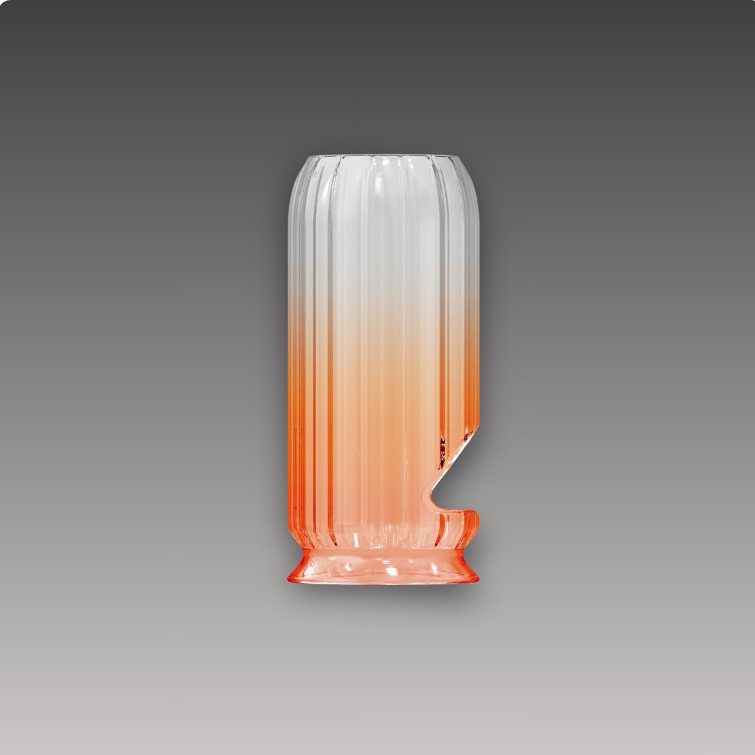 Vintage Copper Orange Gas Lantern - Fire Maple#color_Stripe_Lantern_shade