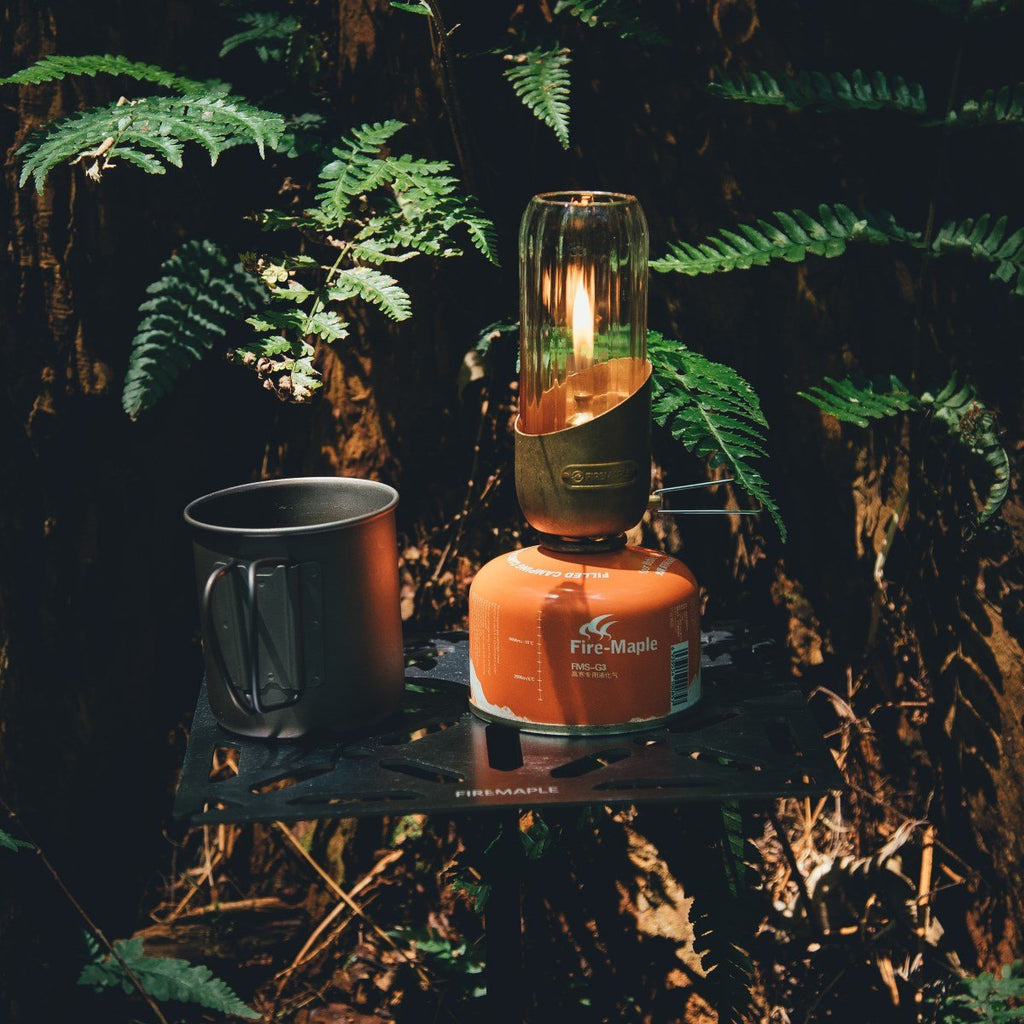 Vintage Copper Orange Gas Lantern - Fire Maple#color_Stripe_Lantern